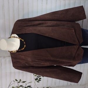 Studio Works Brown Suede Cloth Jacket